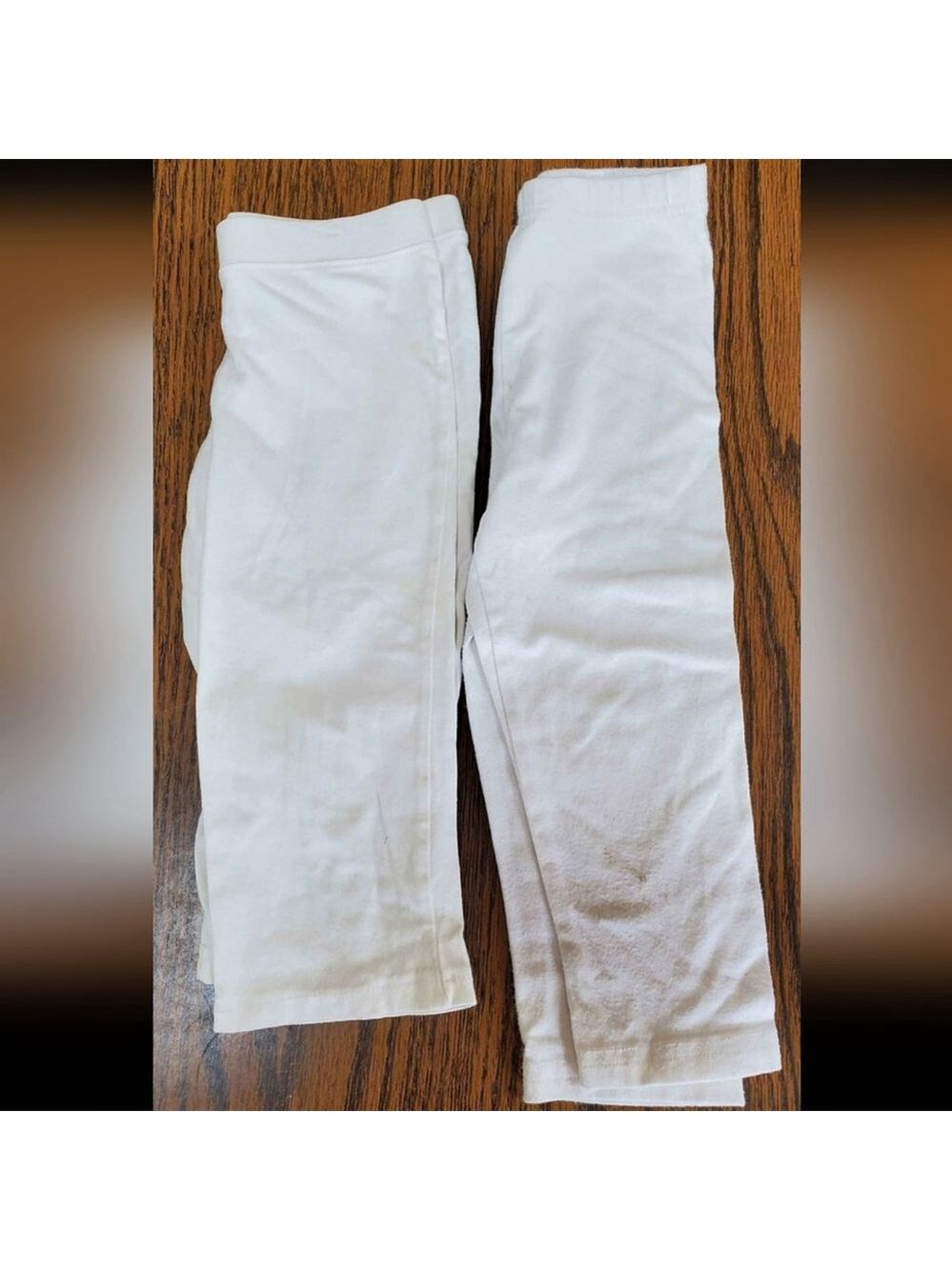 Girls Size 5 Carters & Jumping Beans White Capris - Picture 2 of 4